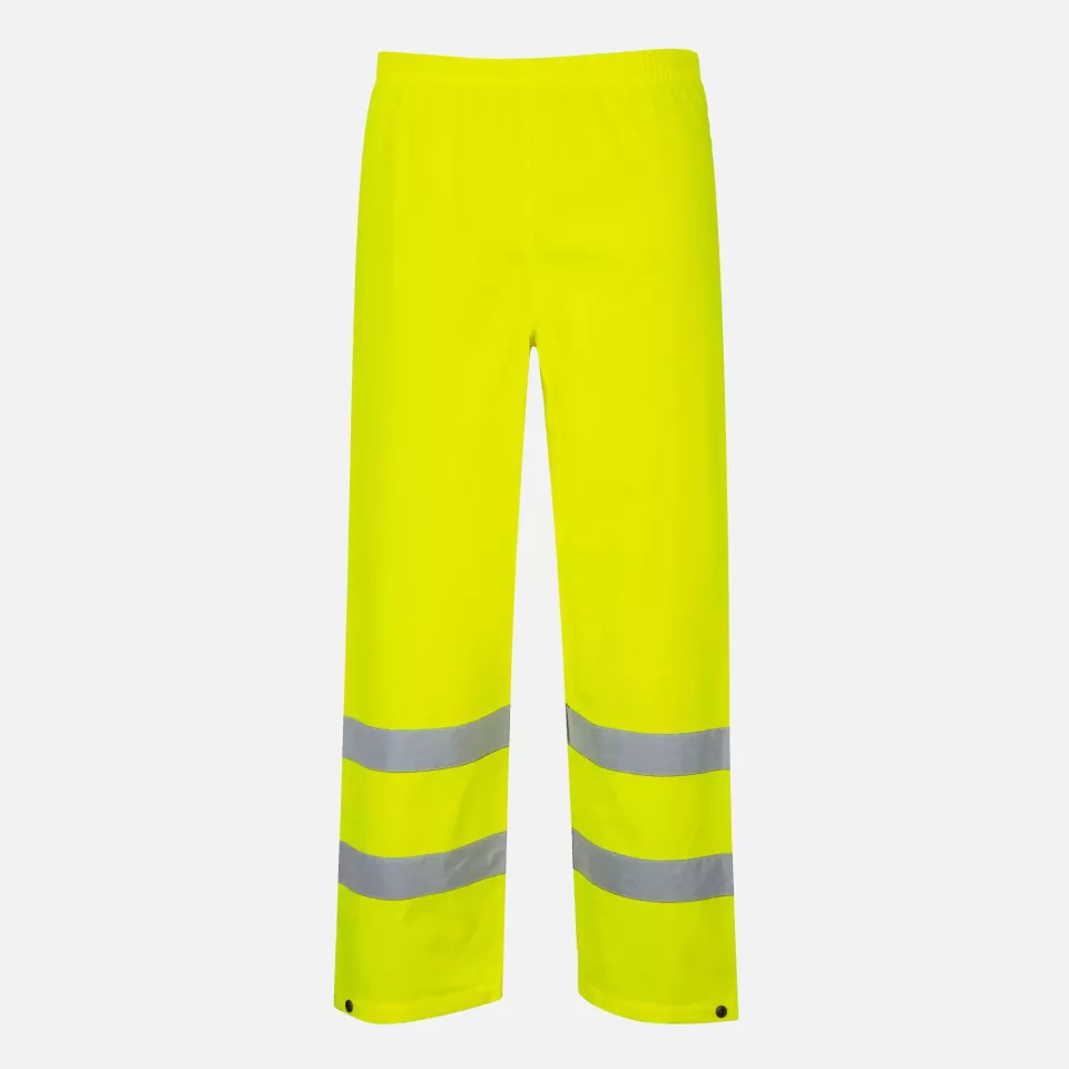 Portwest S480YER, Hi-Vis Rain Traffic Trousers, Yellow, image 1, gallery thumbnail