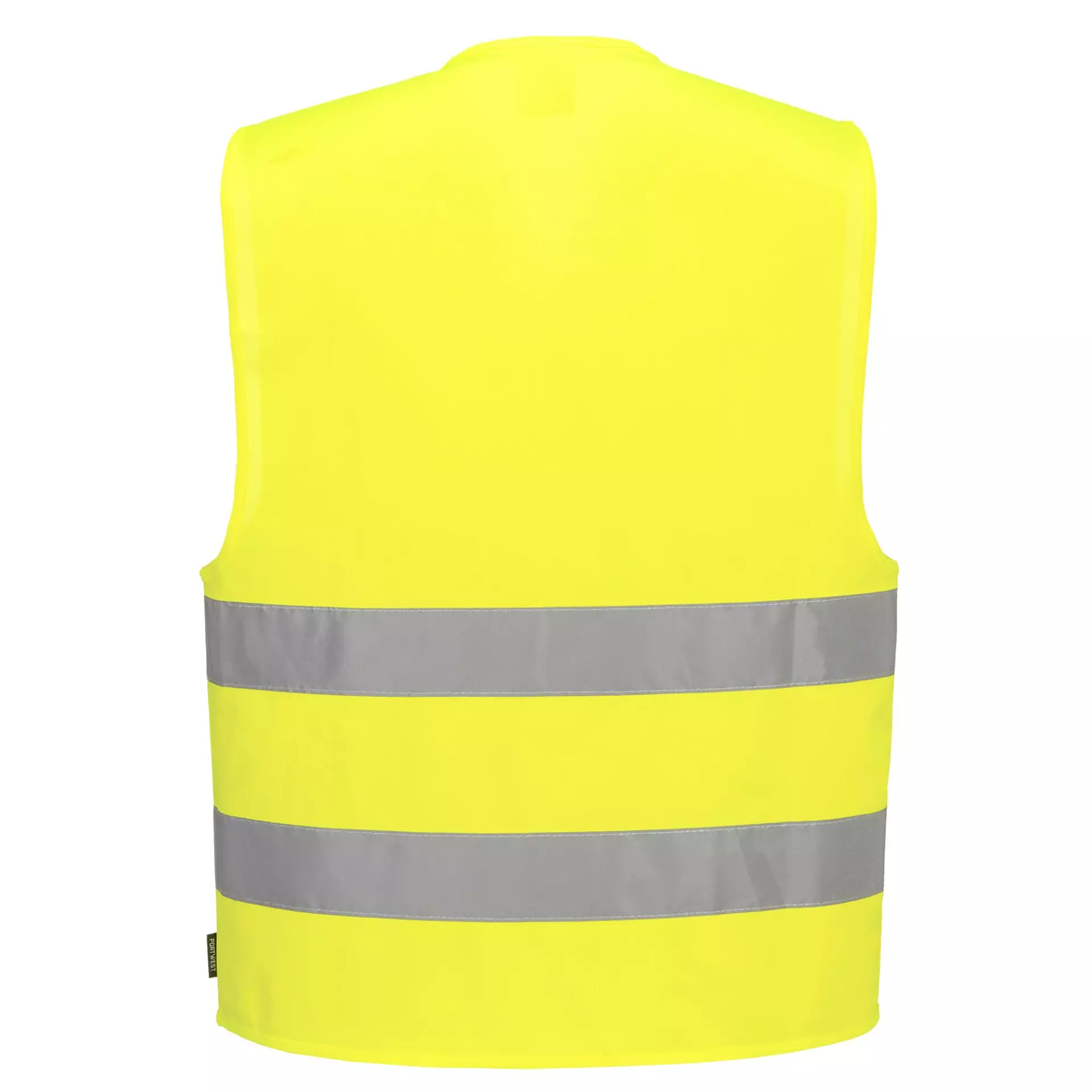 Portwest C475YER, Hi-Vis Two Band Dual ID Holder Vest, Yellow, image 2