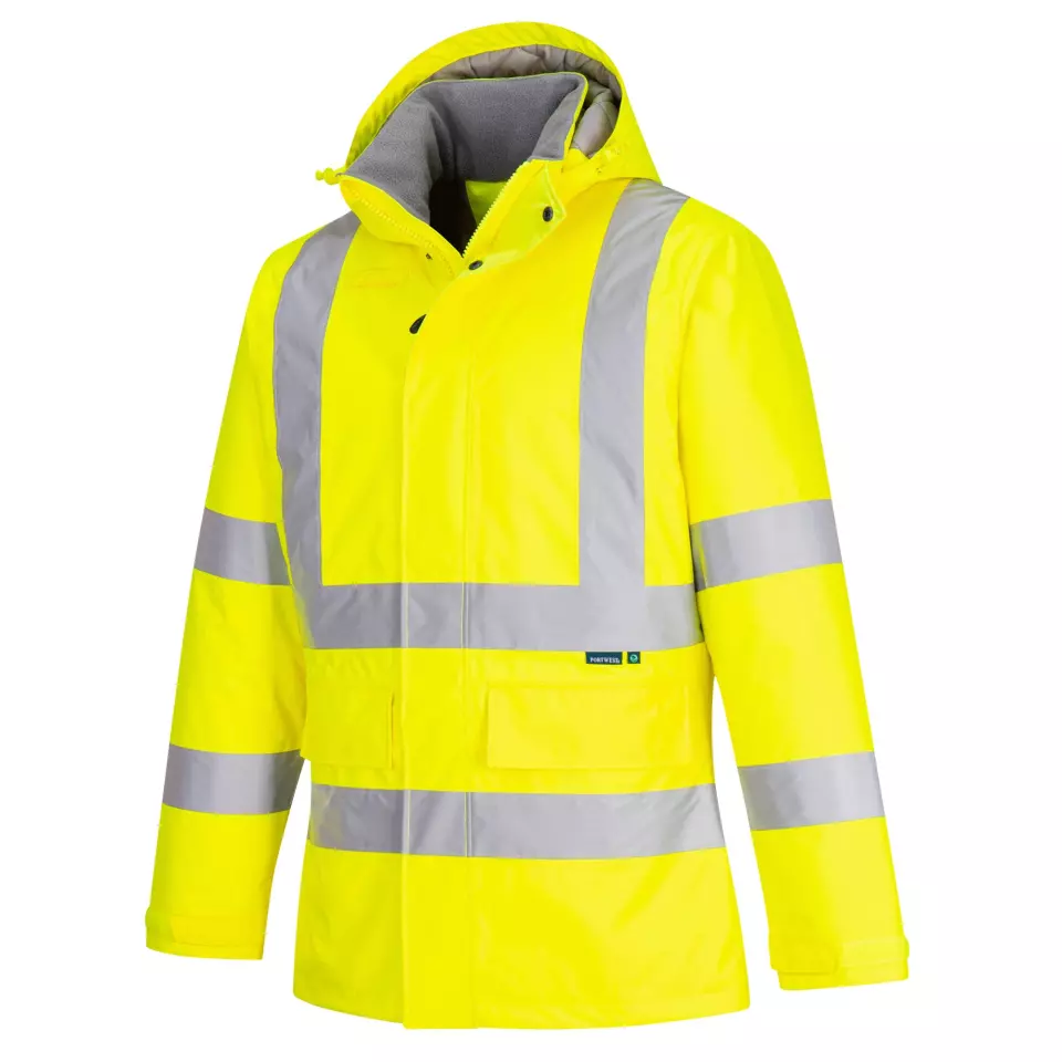 Portwest EC60YER, Eco Hi-Vis Winter Jacket, Yellow, image 5, gallery thumbnail