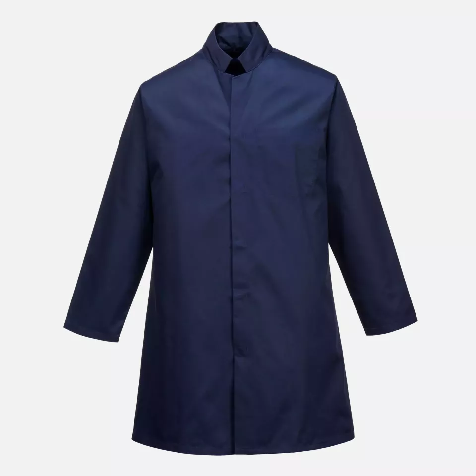 Portwest 2202NAR, Food Industry Men's 1 Pocket Coat, Navy, image 2, gallery thumbnail