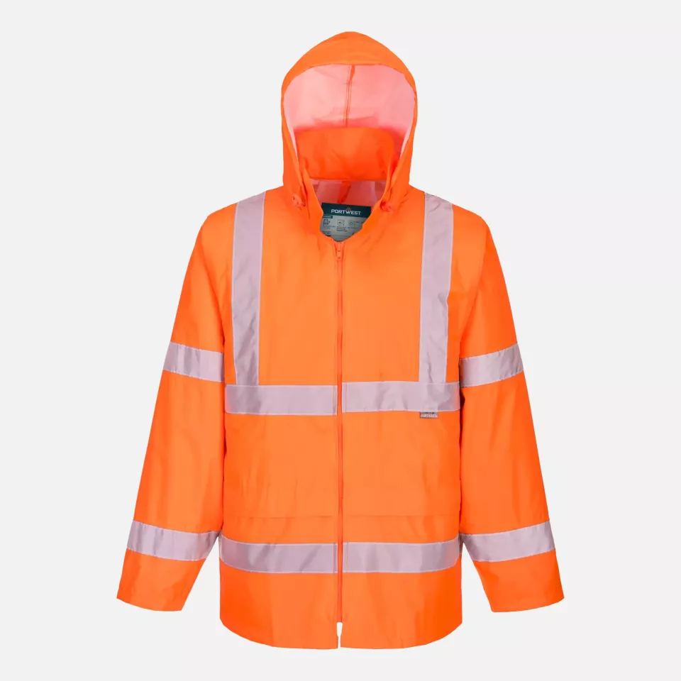Portwest H440ORR, Hi-Vis Rain Jacket, Orange, image 2, gallery thumbnail