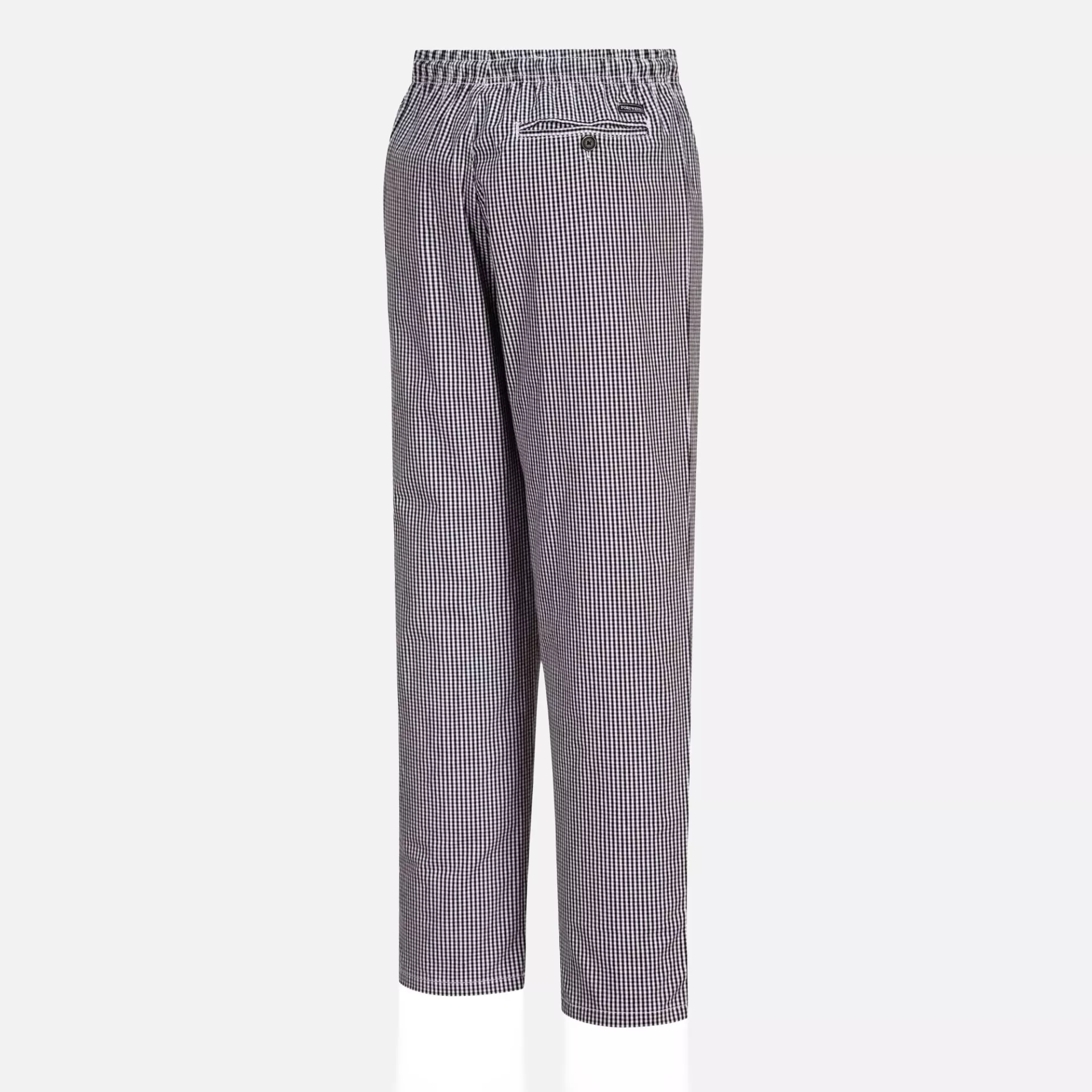 Portwest C079CKR, Chef's Bromley Trousers, Black Check, image 4