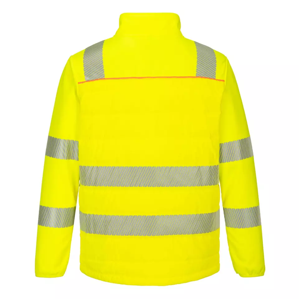 Portwest DX473YBR, DX4 Hi-Vis Hybrid Baffle Jacket, Yellow/Black, image 2, gallery thumbnail
