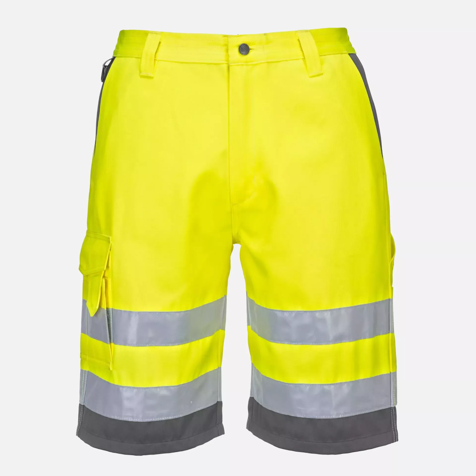 Portwest E043YGY, Hi-Vis Contrast Shorts, Yellow/Grey, image 3