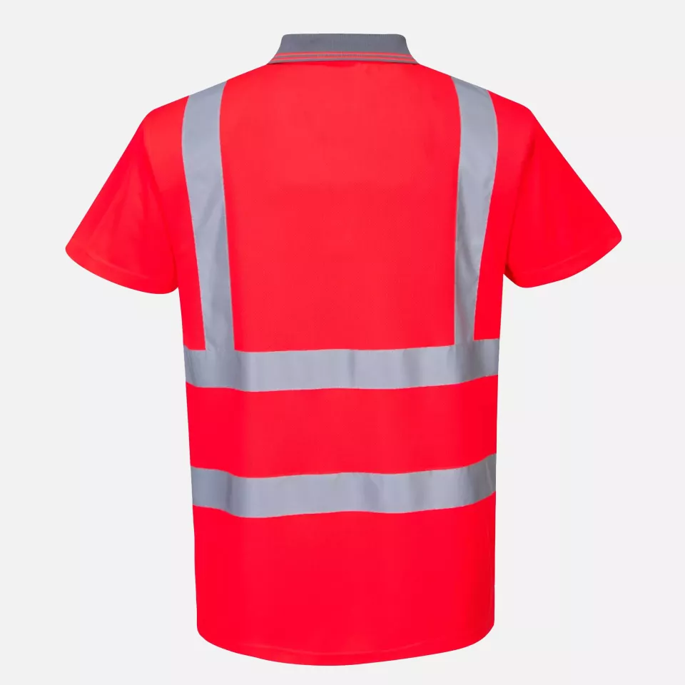Portwest S477RER, Warnschutz-Poloshirt Kurzarm, Rot, image 2, gallery thumbnail