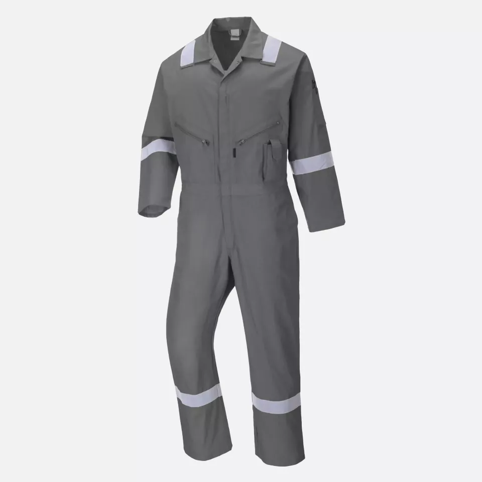 Portwest C814GRR, Iona Cotton Coverall, Grey, image 4, gallery thumbnail