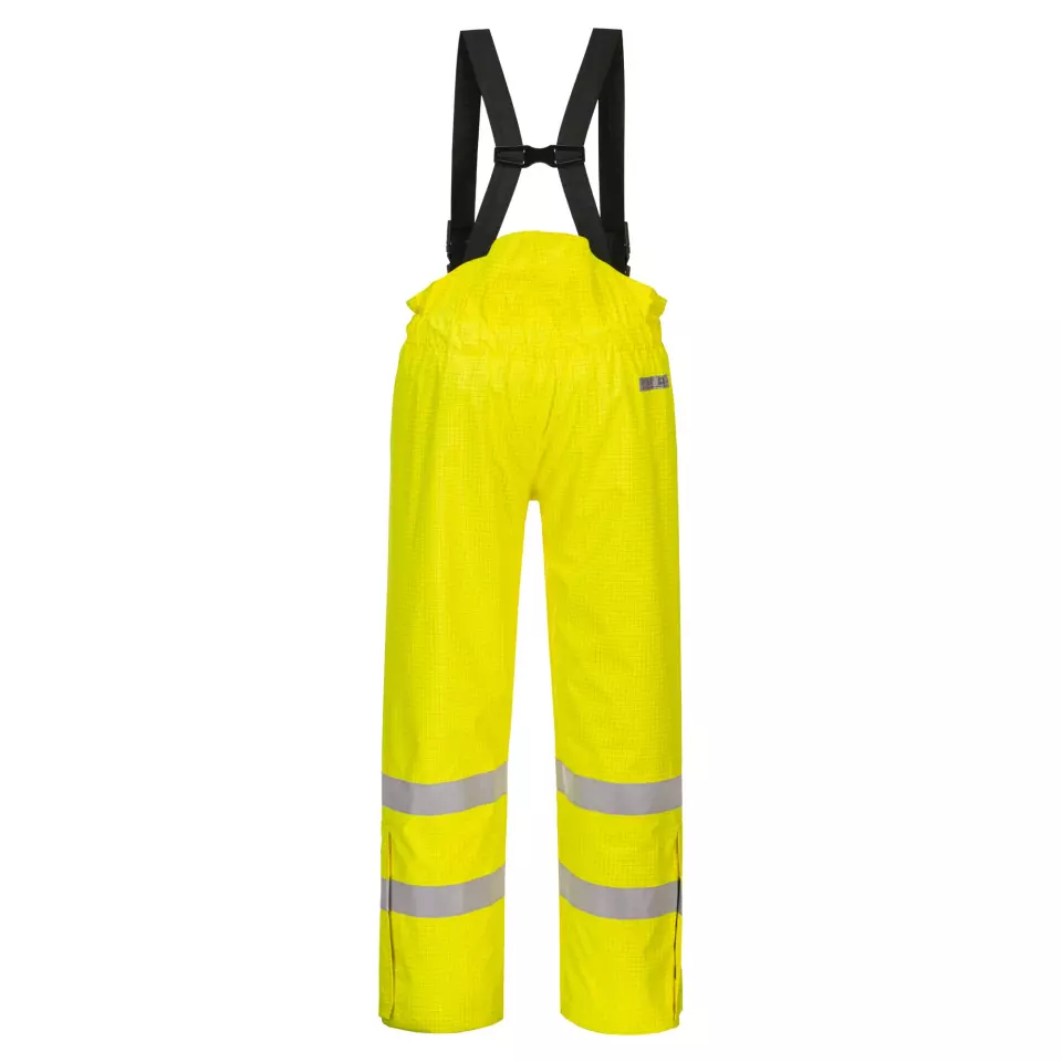 Portwest S781YER, Bizflame Rain Lined Hi-Vis Antistatic FR Trousers, Yellow, image 2, gallery thumbnail
