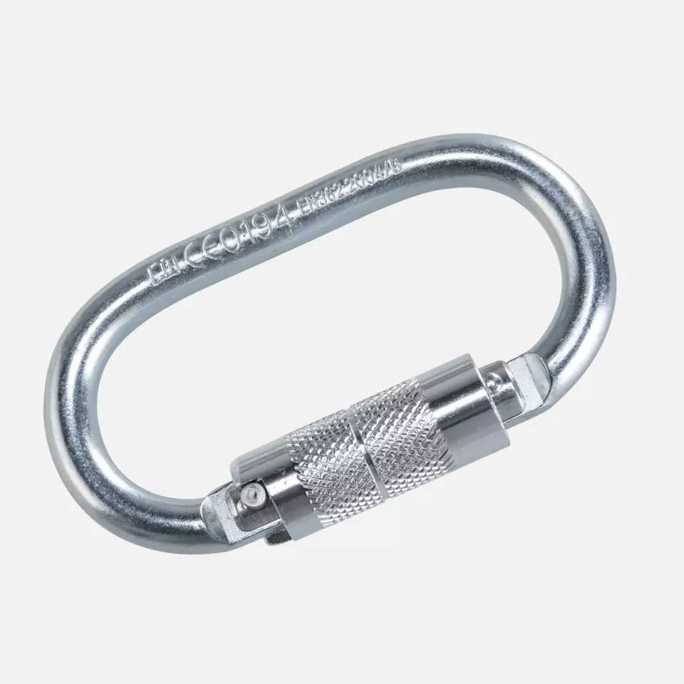 Portwest FP33SIR, Twist Lock Carabiner, Silver, image 1, gallery thumbnail