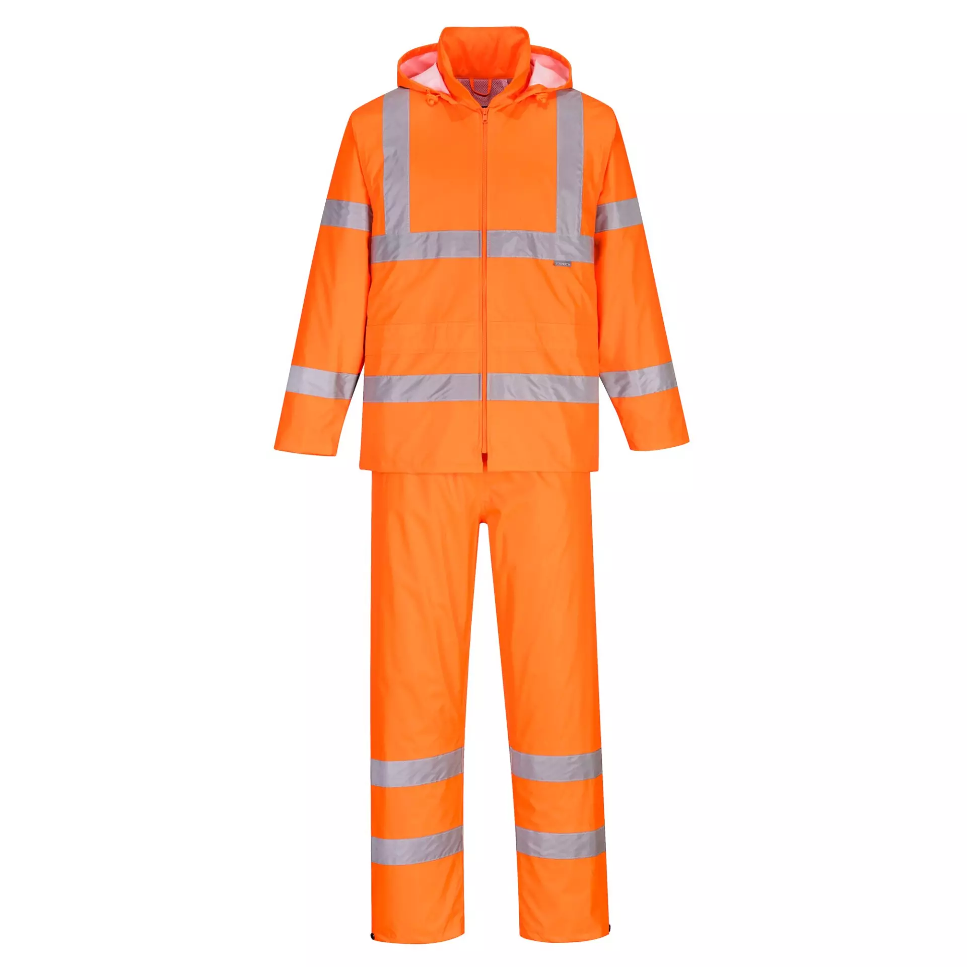 Portwest H448ORR, Hi-Vis Packaway Rain Suit, Orange, image 2