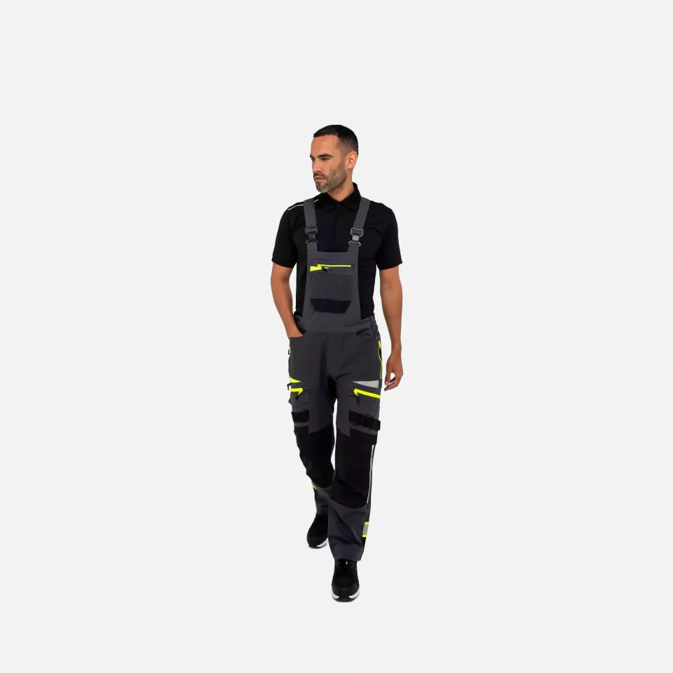 Portwest DX441MGR, DX4 Work Bib and Brace, Metal Grey, image 7, gallery thumbnail