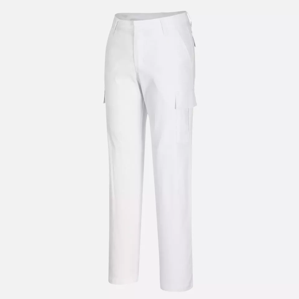 Portwest S233WHR, WX2 Eco Women's Stretch Cargo Trousers, White, image 4, gallery thumbnail