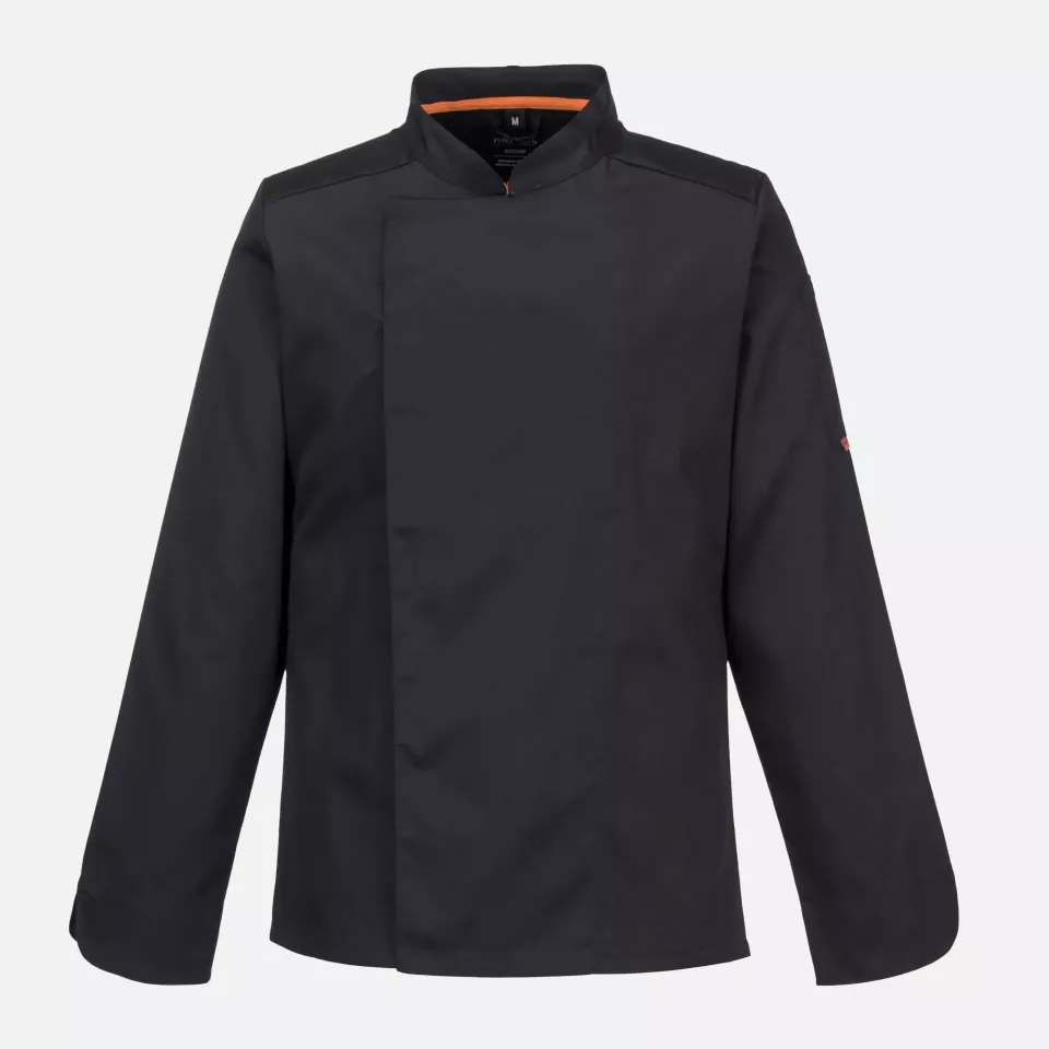 Portwest C838BKR, Chef's MeshAir Pro Jacket L/S, Black, image 1, gallery thumbnail