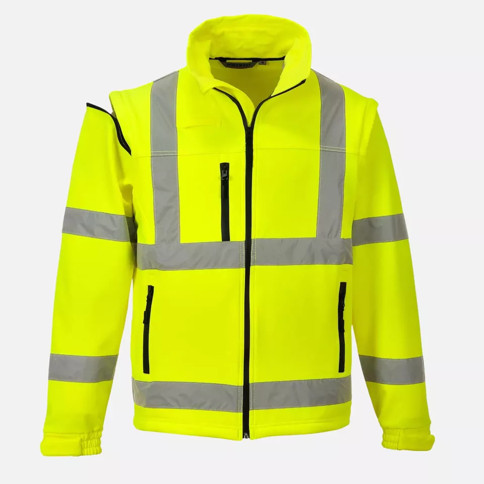Portwest S428YER, Hi-Vis 2-in-1 Softshell (3L), Yellow, image 3, gallery thumbnail