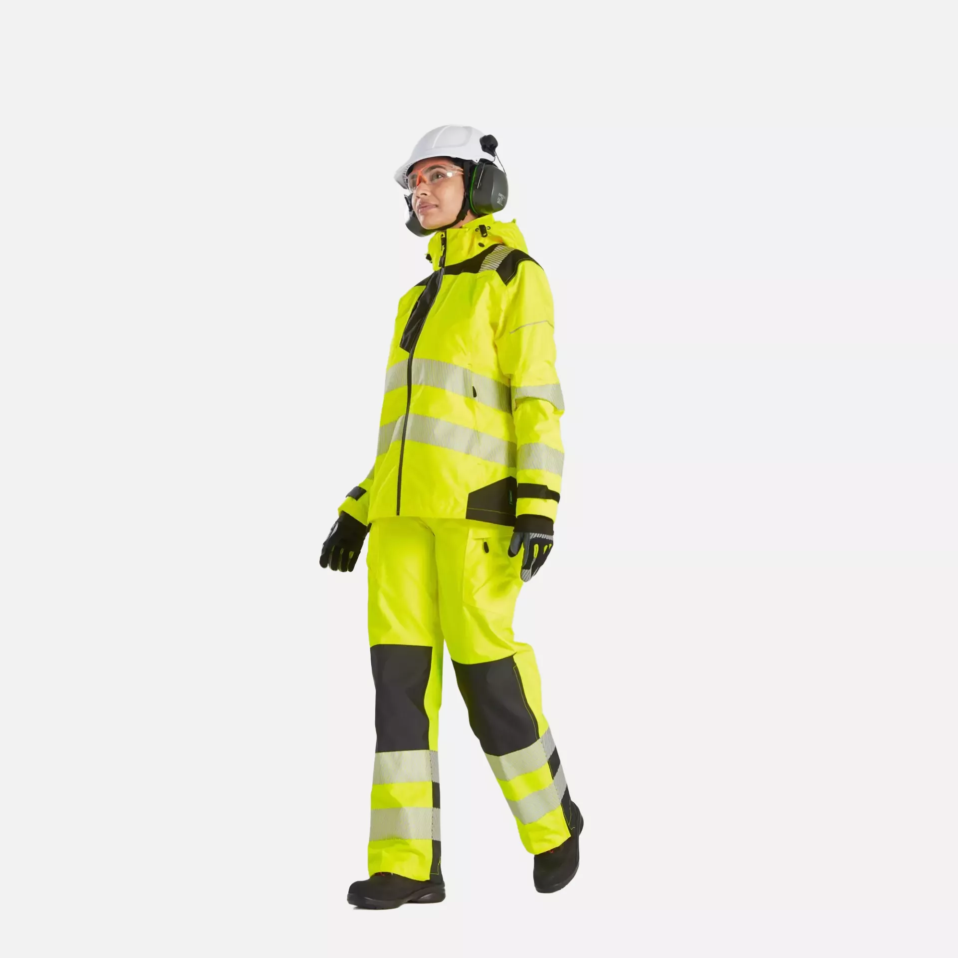 Portwest PW389YBR, PW3 Hi-Vis Women's Rain Jacket, Yellow/Black, image 8