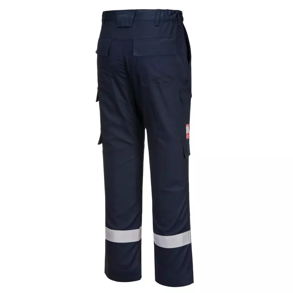 Portwest FR401NAR, Bizflame Work Lightweight Stretch Panelled Trousers, Navy, image 3, gallery thumbnail