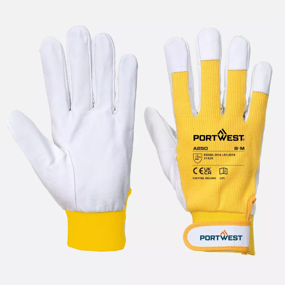 Portwest A250YER, Tergsus Glove, Size L, Yellow, image 2, gallery thumbnail