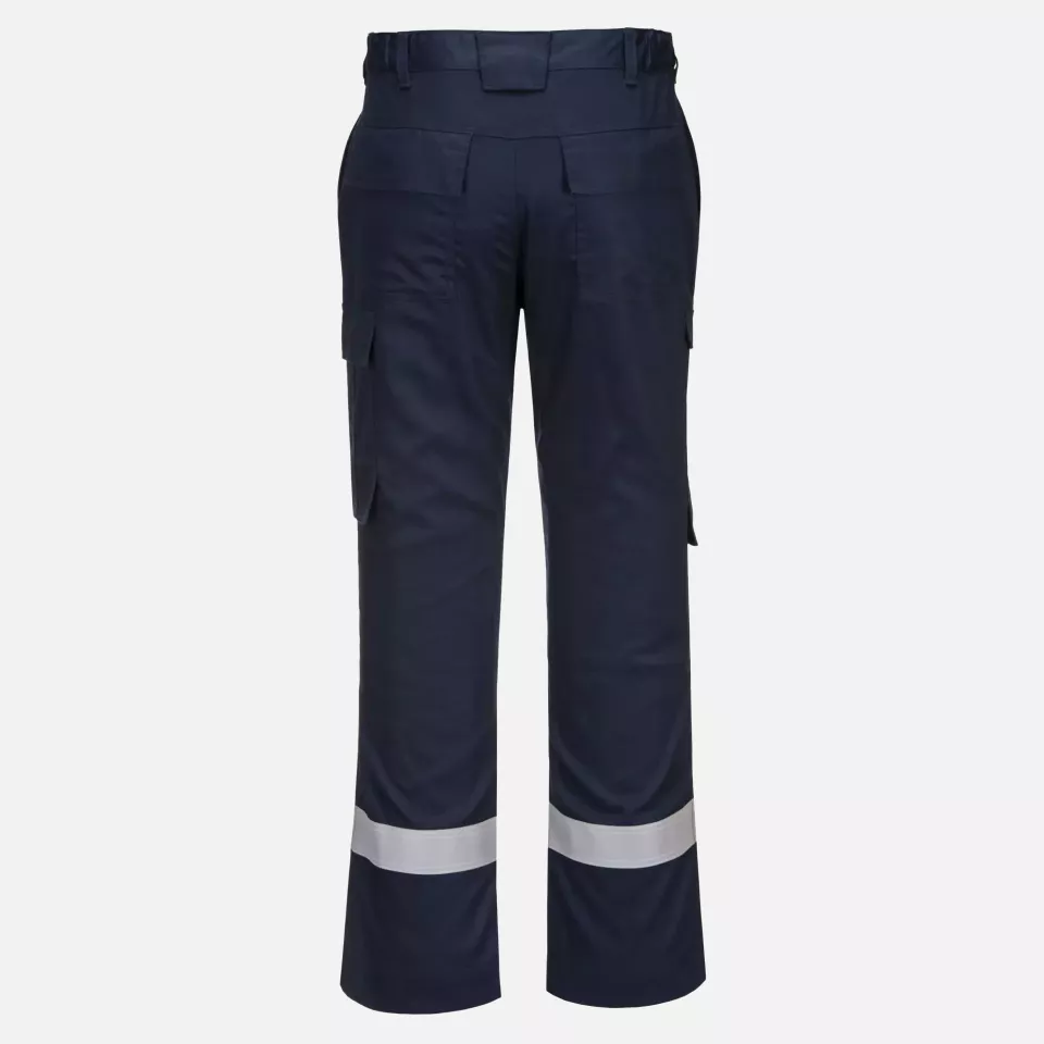 Portwest FR401NAR, Bizflame Work Lightweight Stretch Panelled Trousers, Navy, image 2, gallery thumbnail