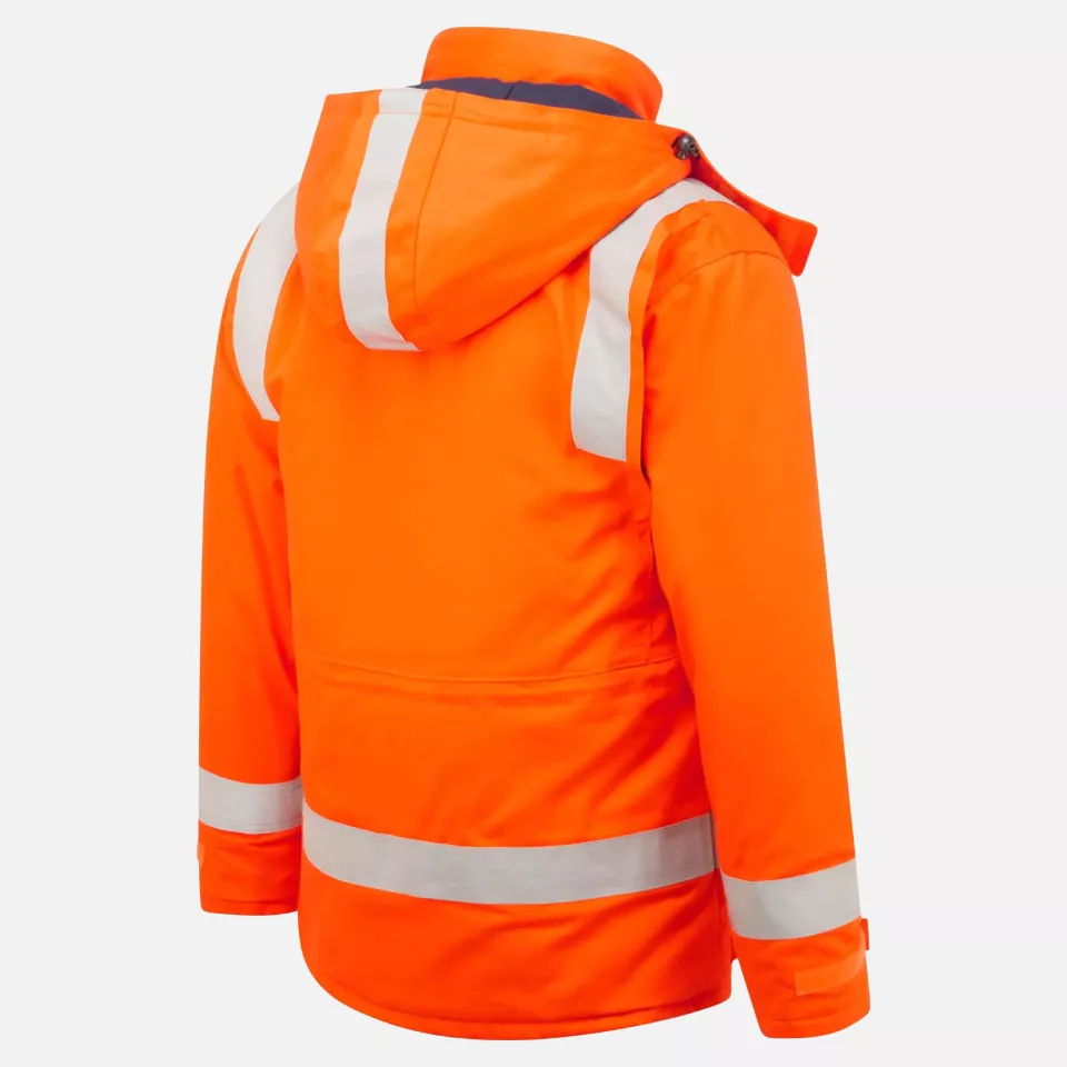 Portwest FR59ORR, Bizflame Work Anti-Static FR Winter Jacket, Orange, image 3, gallery thumbnail