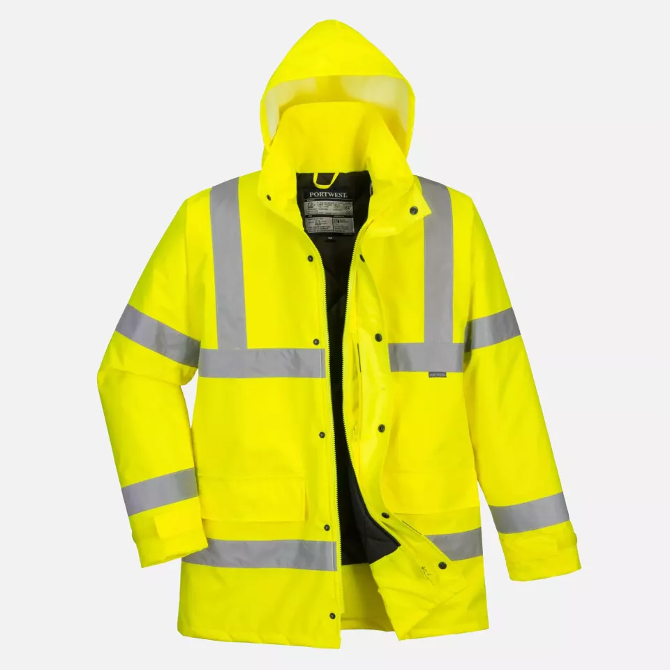 Portwest S460YER, Hi-Vis Winter Traffic Jacket, Yellow, image 5, gallery thumbnail