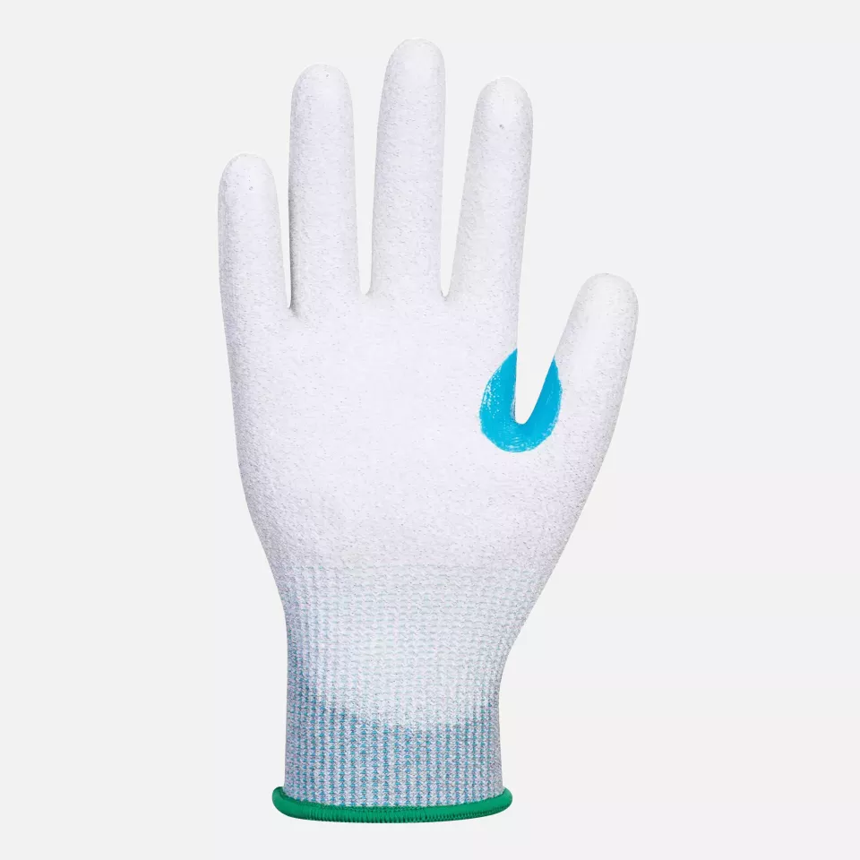 Portwest A699G6R, MR13 ESD PU Palm Glove, Grey/White, image 2, gallery thumbnail