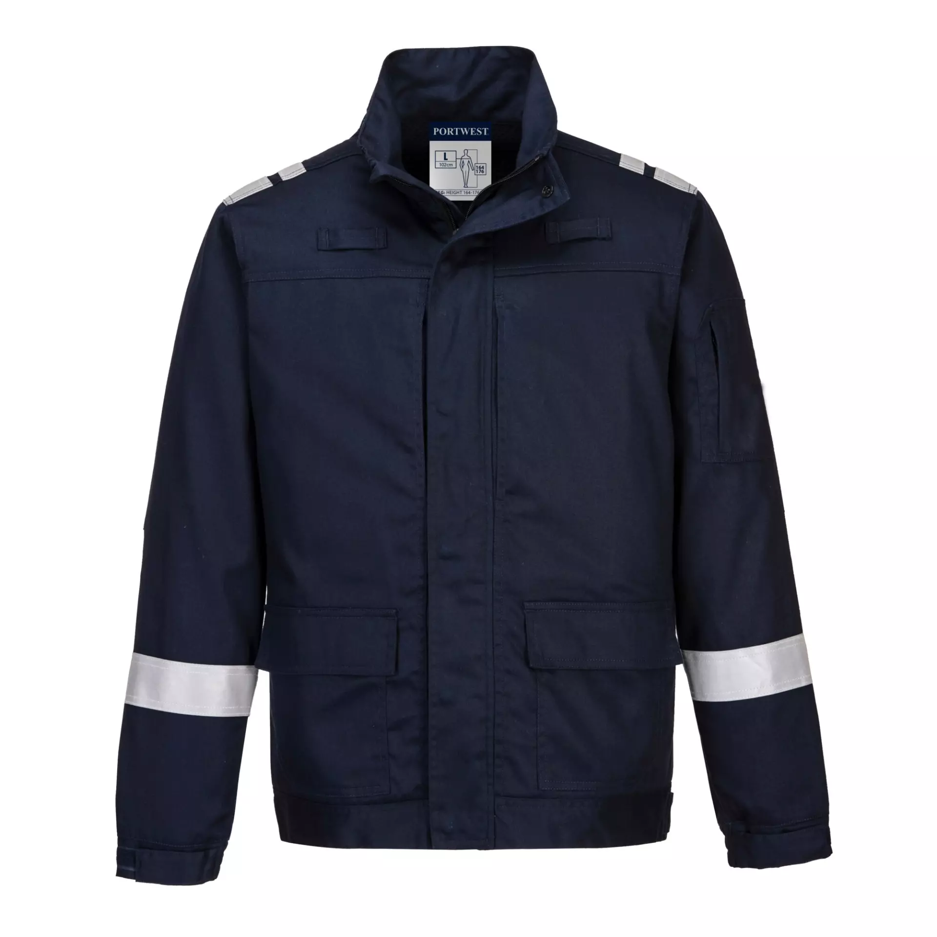 Portwest FR601NAR, Bizflame Work Lightweight Stretch Panelled FR Jacket, Navy, image 6