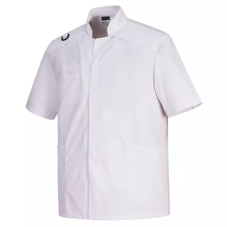 Portwest C821WHR, Men's Medical Tunic, White, image 3, gallery thumbnail