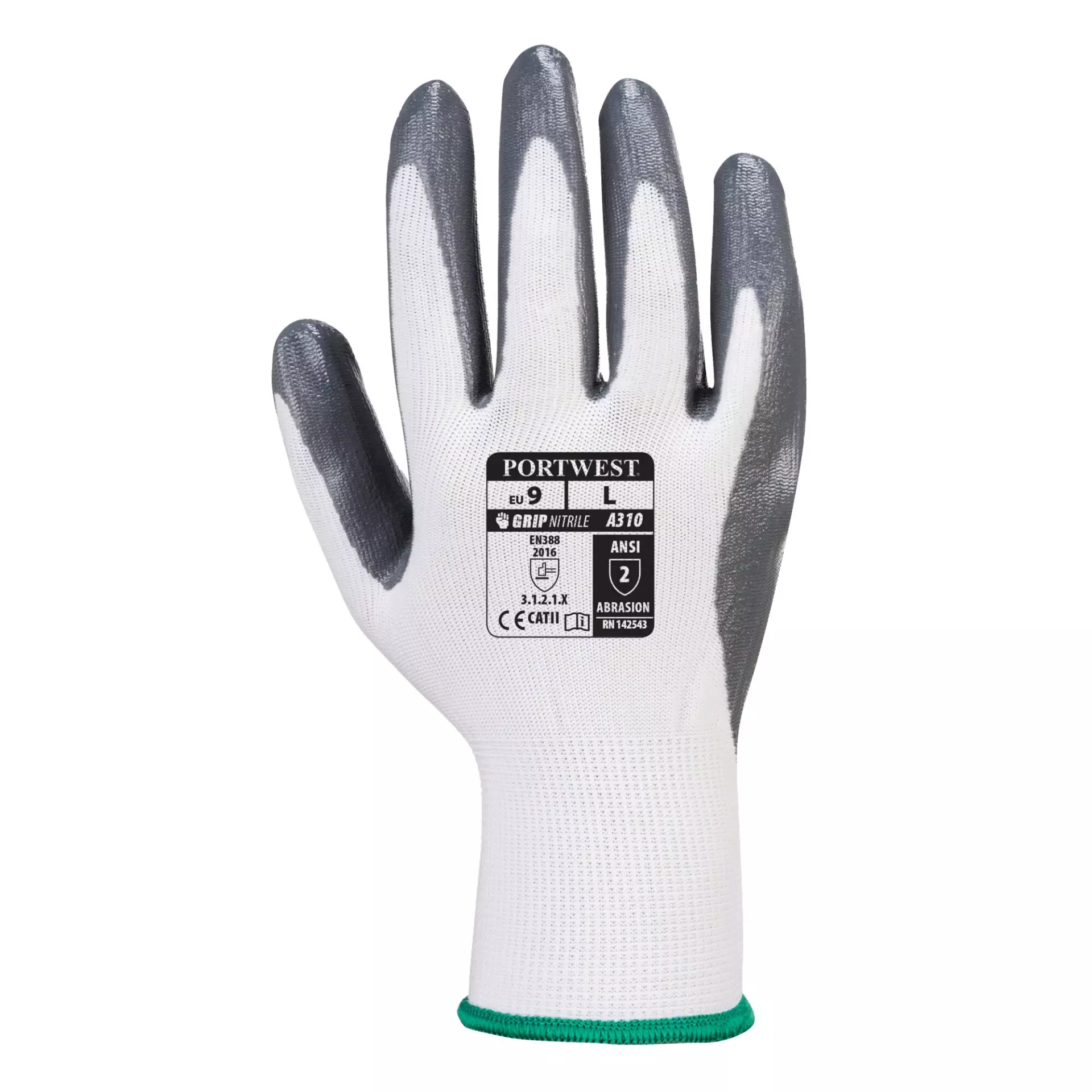 Portwest VA310W7R, Flexo Grip Nitrile Glove (Vending), White/Grey, image 2