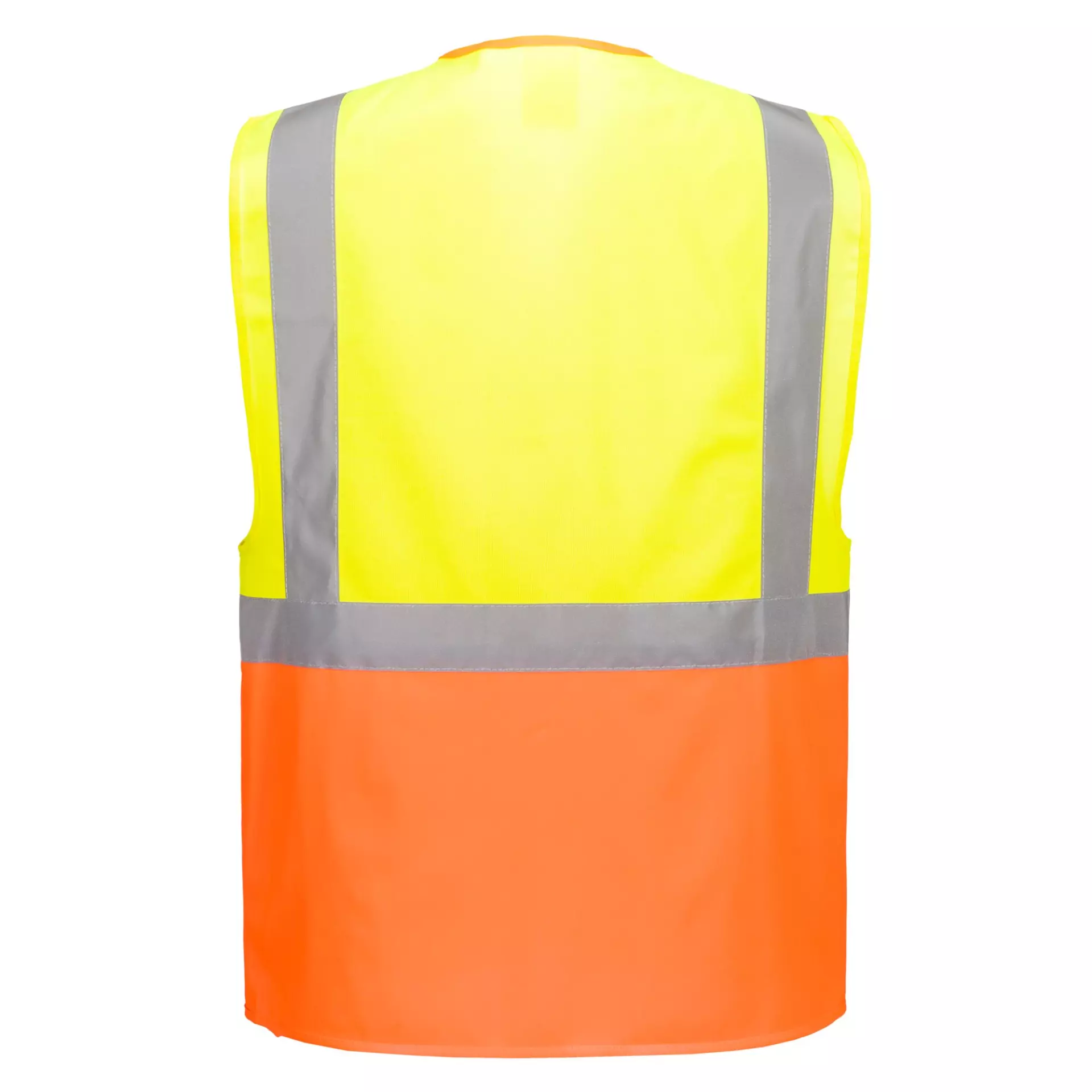 Portwest S376YOR, Prague Hi-Vis Executive Vest, Yellow/Orange, image 2