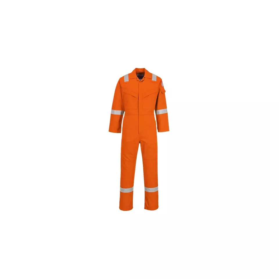 Portwest FR50ORT, Bizflame Work Anti-Static FR Coverall 350g, Orange Tall, image 1, gallery thumbnail
