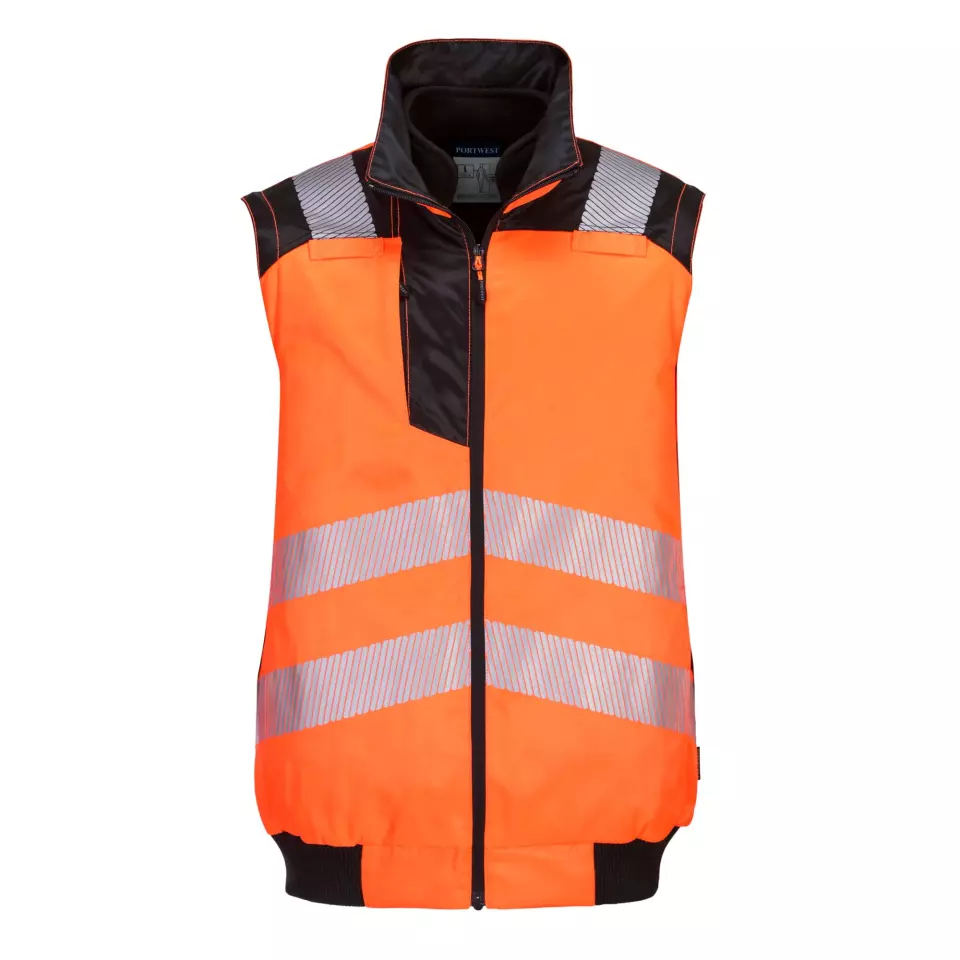 Portwest PW302OBR, PW3 Hi-Vis 3-in-1 Pilot Jacket, Orange/Black, image 3, gallery thumbnail