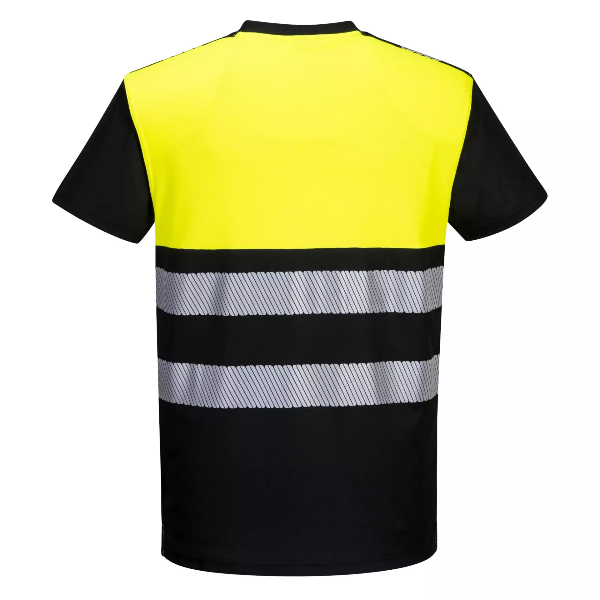Portwest PW311BKY, PW3 Hi-Vis Cotton Comfort Class 1 T-Shirt S/S, Black/Yellow, image 2