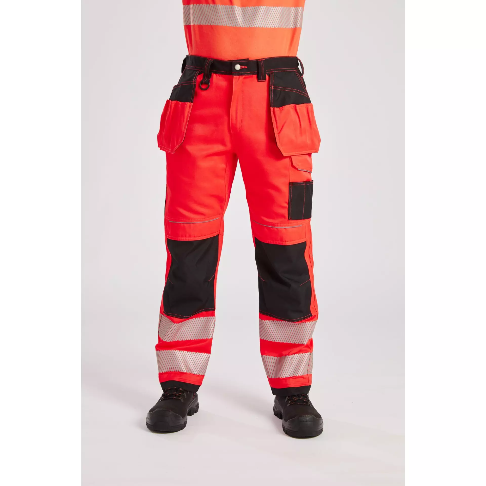 Portwest T501RBK, PW3 Hi-Vis Arbeitshose mit Holstertaschen, Rot/Schwarz, image 5