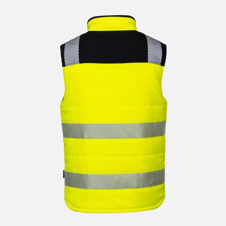 Portwest PW374YBR, PW3 Hi-Vis Reversible Bodywarmer, Yellow/Black, image 2, gallery thumbnail
