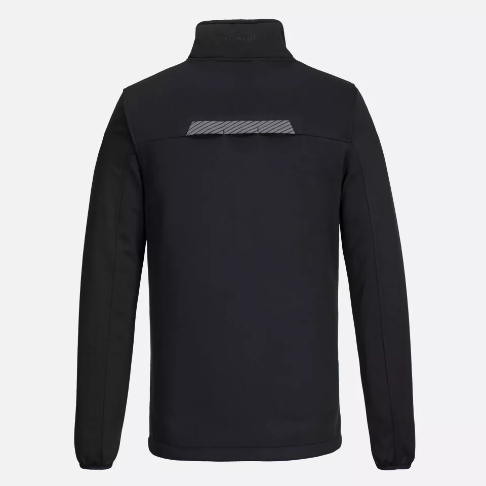 Portwest T755BKR, WX3 Half Zip Tech Fleece, Black, image 2, gallery thumbnail