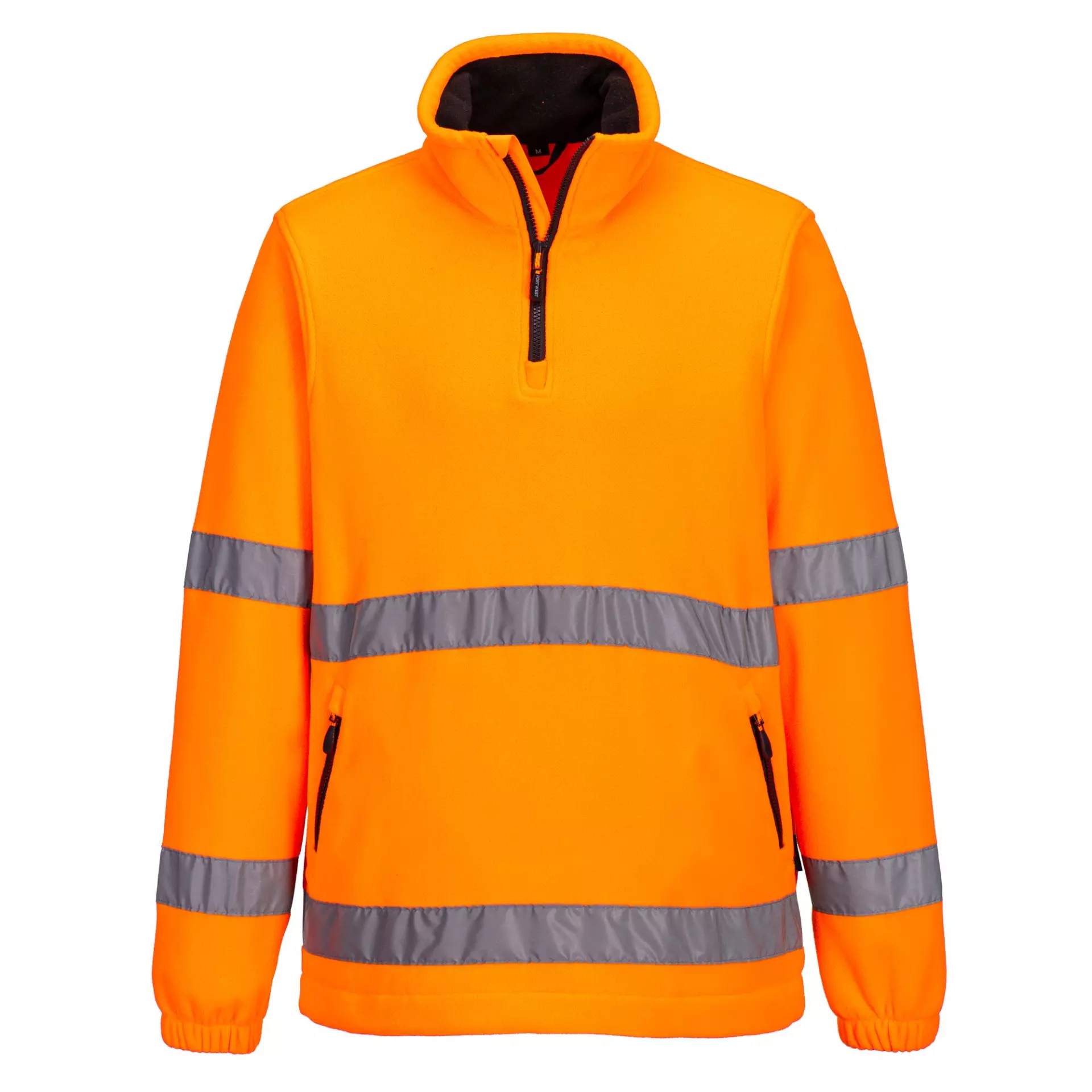 Portwest F302ORR, Hi-Vis 1/2 Zip Fleece, Orange, image 1