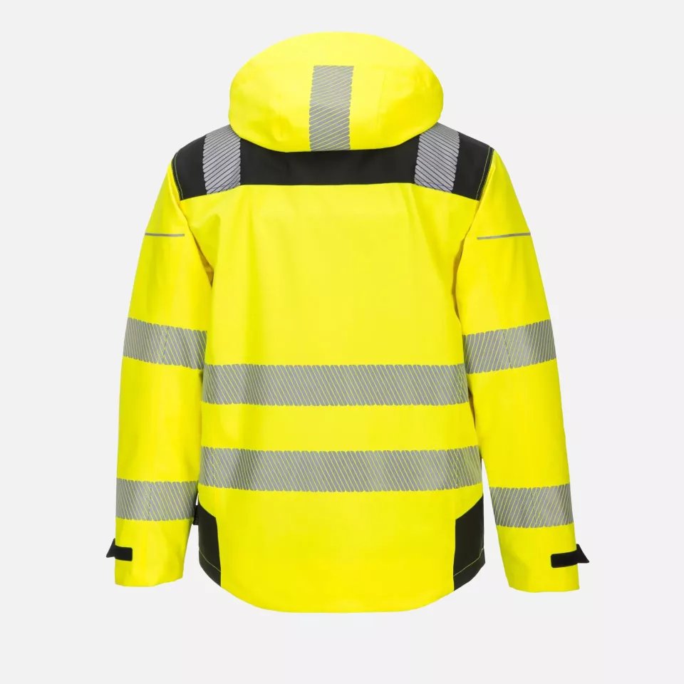 Portwest PW360YBR, PW3 Hi-Vis Extreme Rain Jacket, Yellow/Black, image 2, gallery thumbnail