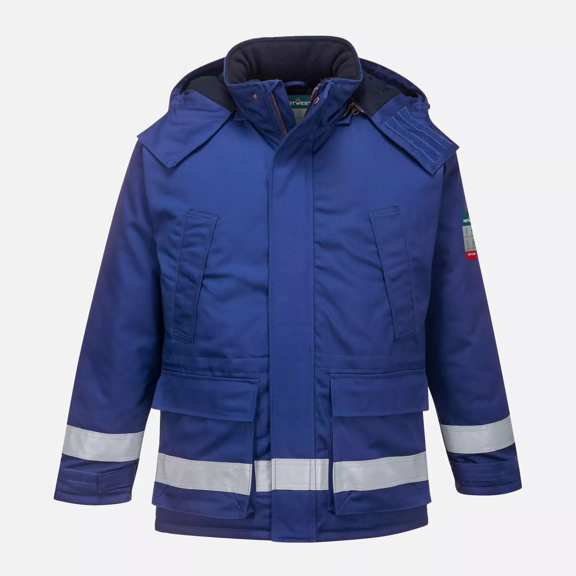 Portwest FR59RBR, Bizflame Work Anti-Static FR Winter Jacket, Royal Blue, image 2