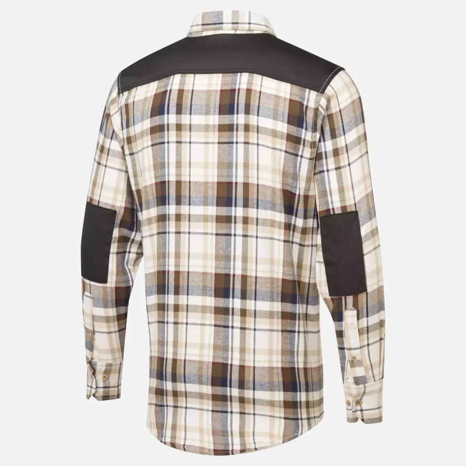Portwest KX370BRC, KX3 Check Work Shirt, Brown Check, image 3, gallery thumbnail