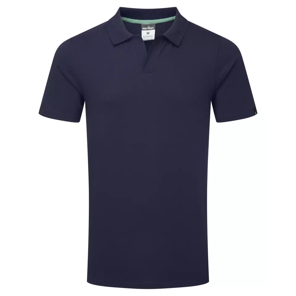 Portwest EC210NAR, Recycelbares Bio-Baumwoll-Poloshirt, Marine, image 1, gallery thumbnail