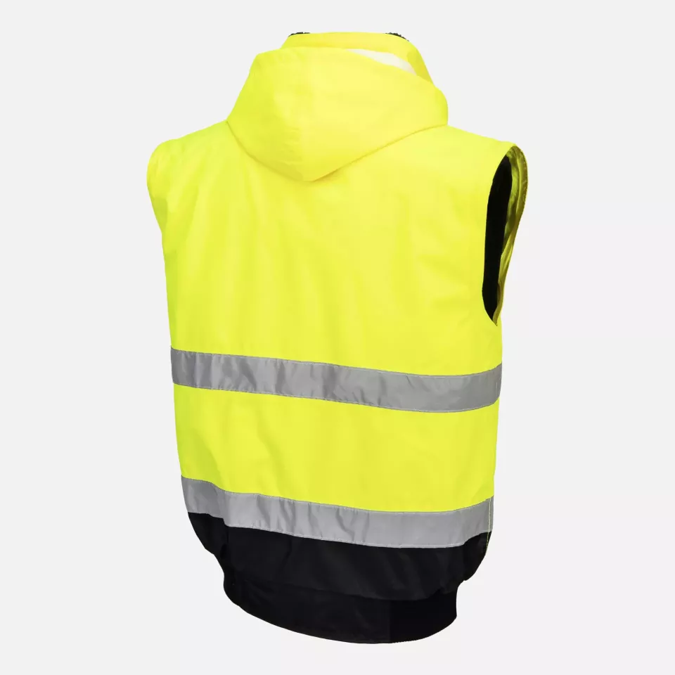 Portwest C465YBR, Hi-Vis 3-in-1 Contrast Bomber Jacket, Yellow/Black, image 6, gallery thumbnail