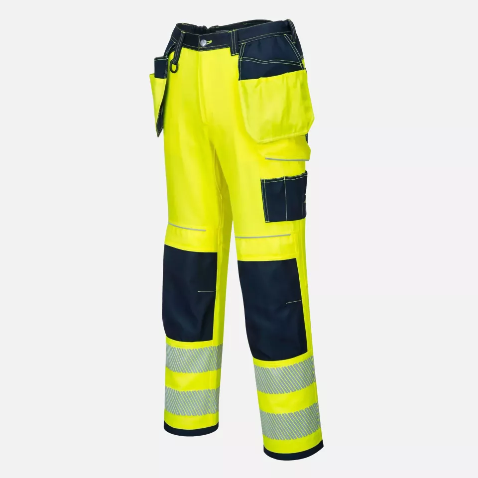 Portwest T501YNR, PW3 Hi-Vis Arbeitshose mit Holstertaschen, Gelb/Marine, image 4, gallery thumbnail