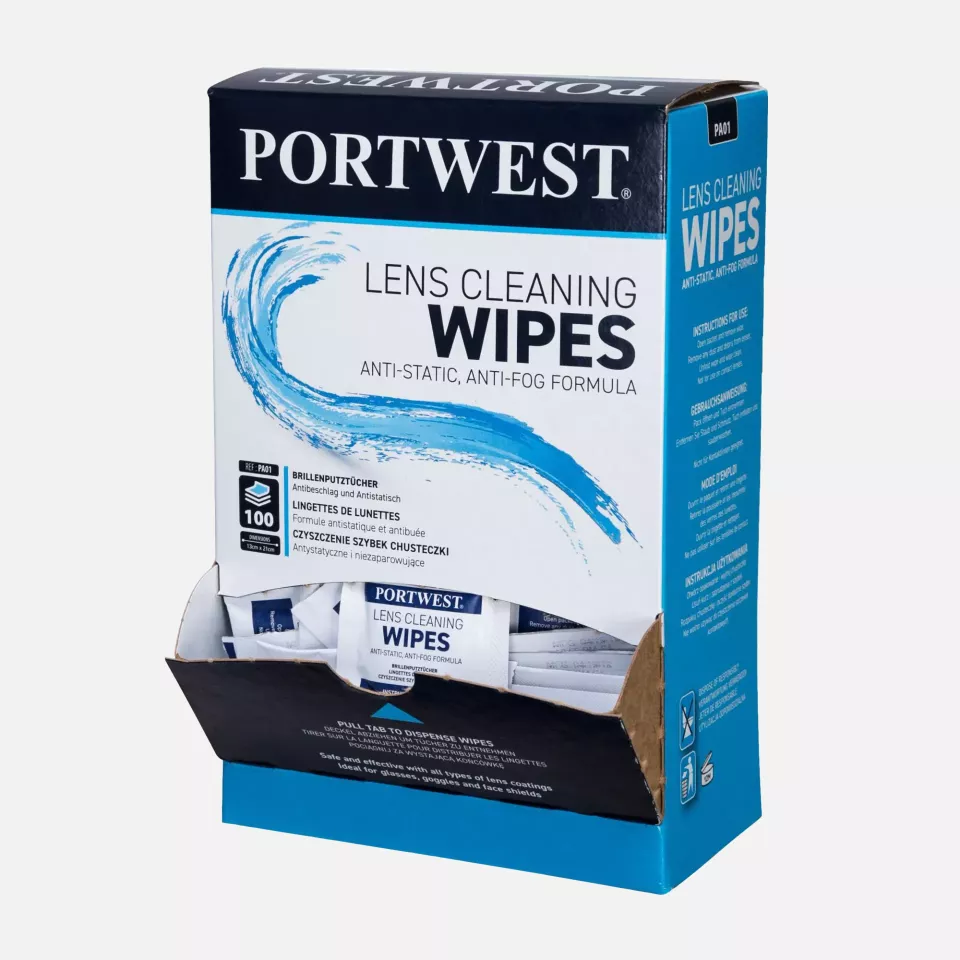 Portwest PA01WHR, Brillenputztücher, Weiß, image 1, gallery thumbnail