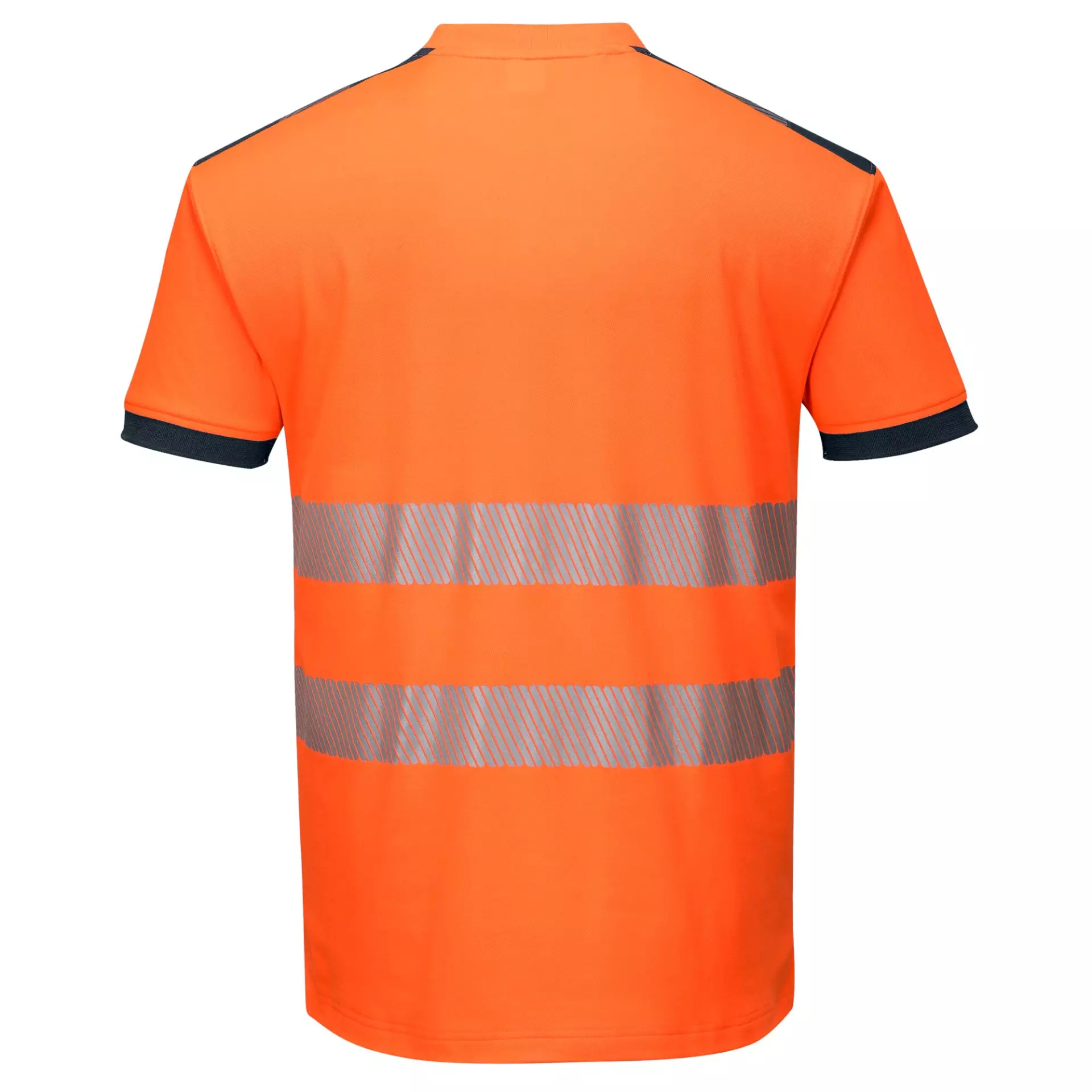 Portwest T181ONR, PW3 Hi-Vis Cotton Comfort T-Shirt S/S, Orange/Navy, image 2