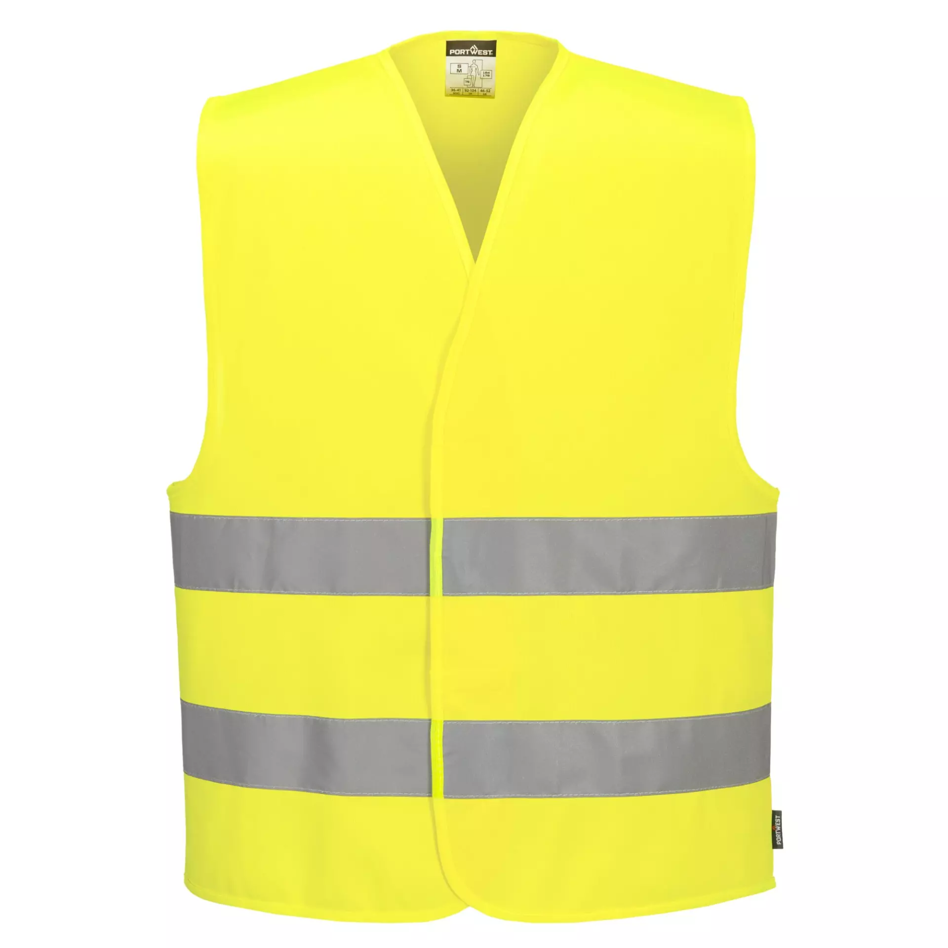 Portwest C474YER, Hi-Vis Two Band Vest, Yellow