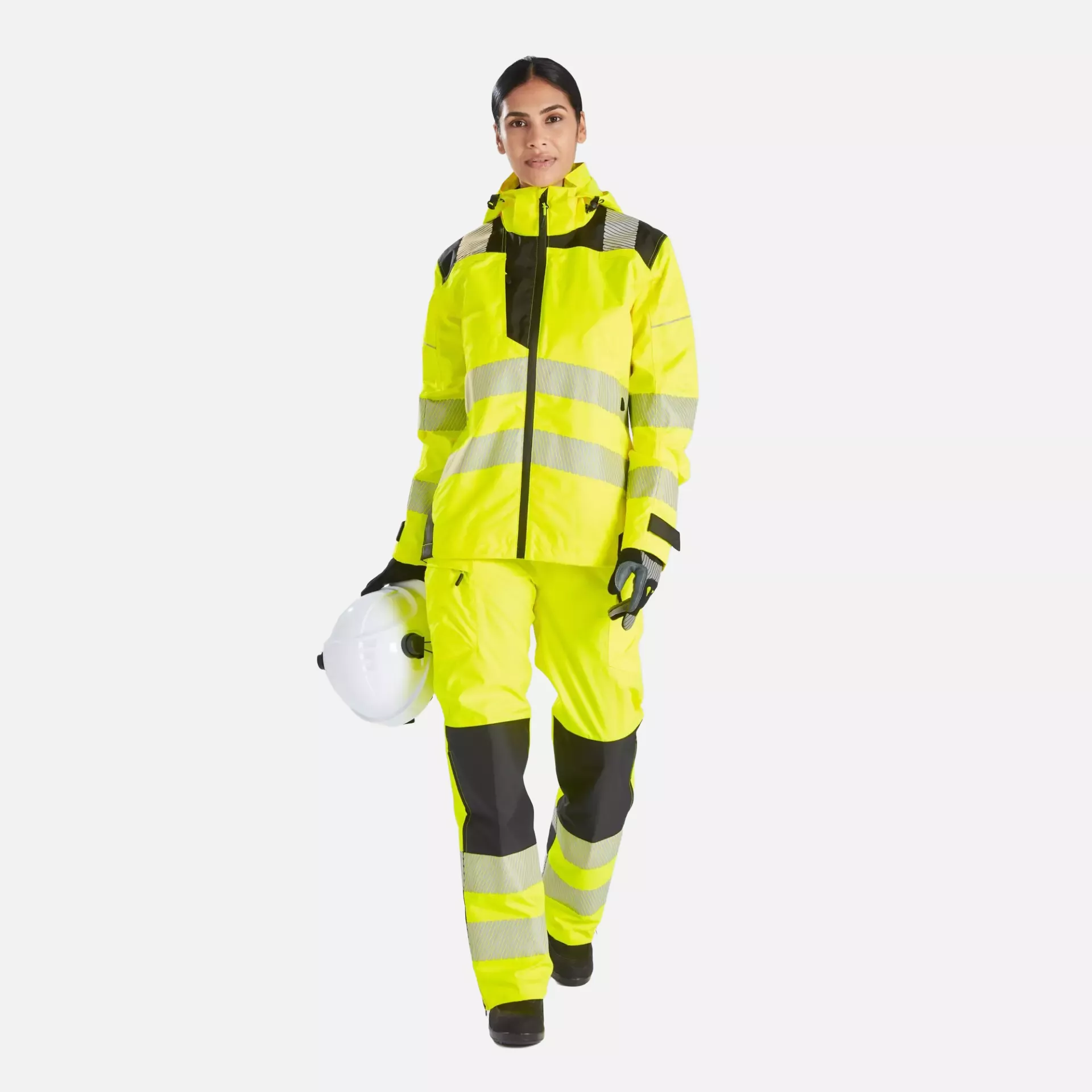 Portwest PW389YBR, PW3 Hi-Vis Women's Rain Jacket, Yellow/Black, image 4