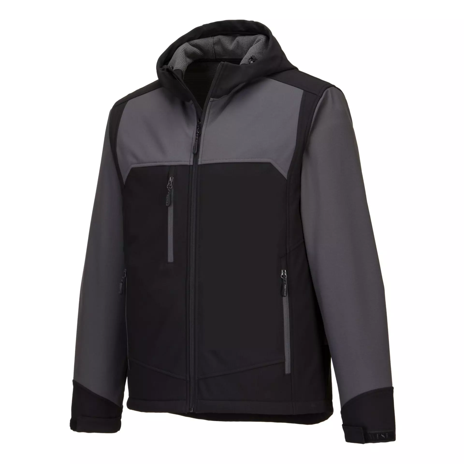 Portwest KX362BGY, KX3 Softshelljacke mit Kapuze (3L), Schwarz/Grau, image 4