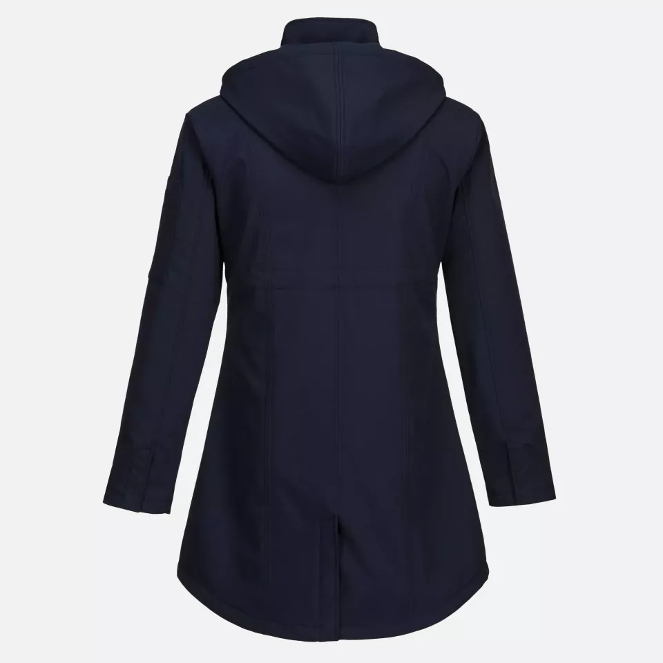 Portwest TK42NAR, Carla Women's Hooded Softshell Jacket (3L), Navy, image 4, gallery thumbnail
