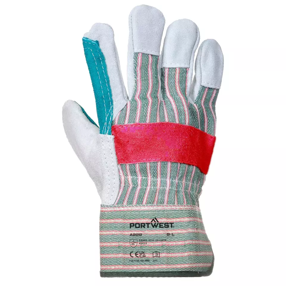Portwest A229GNR, Classic Double Palm Rigger Glove, Size XL, Green, image 1, gallery thumbnail