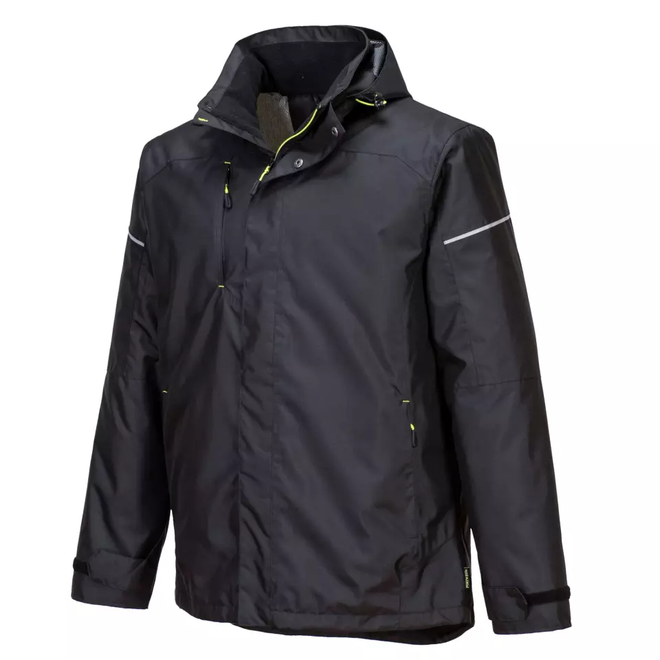 Portwest PW362BKR, PW3 Winter Jacket, Black, image 4, gallery thumbnail