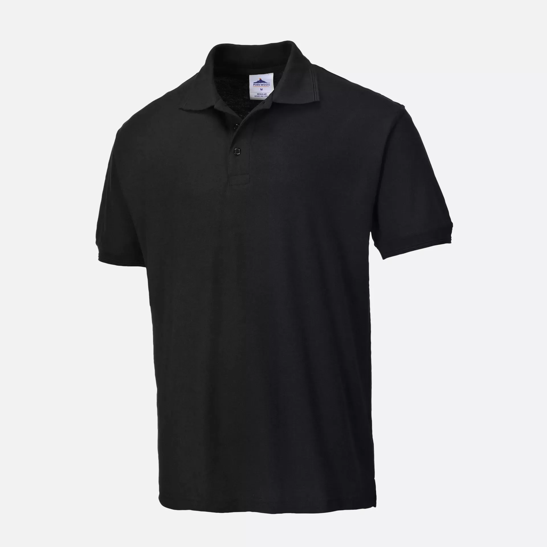 Portwest B210BKR, Naples Polo Shirt S/S, Black, image 3